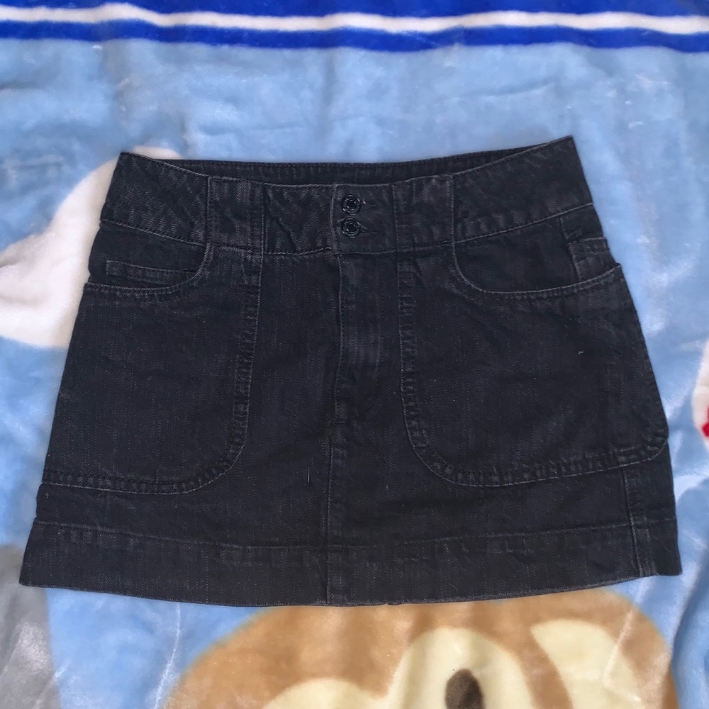 Black Mini Denim Skirt (Forever 21)